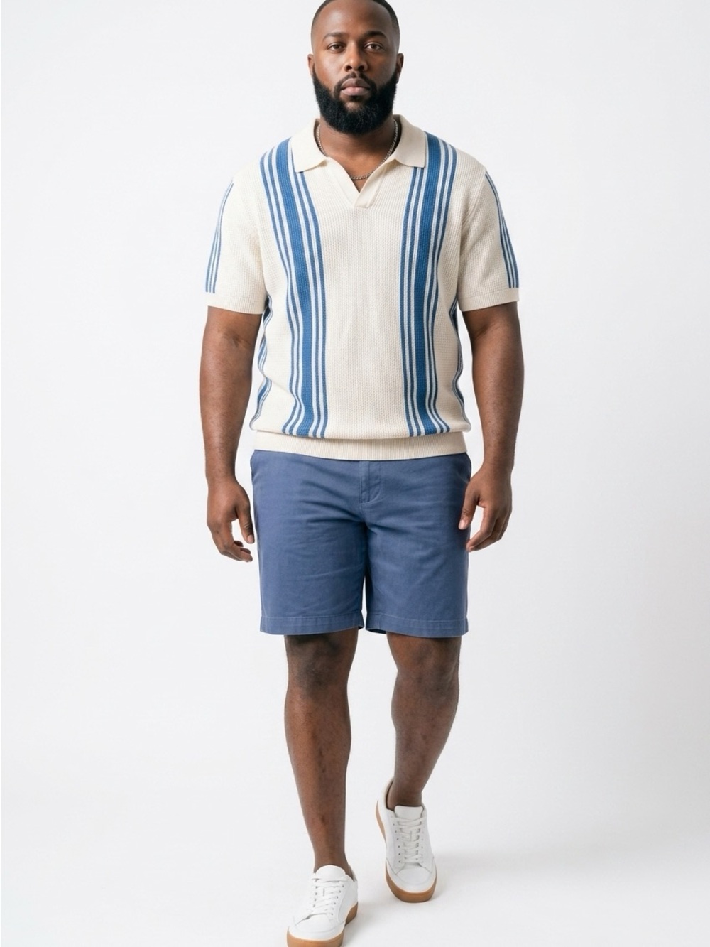 *2 Pair* Nautica Shorts Mens Size 40W Blue Stretch Chinos Khakis 8" Flat Front